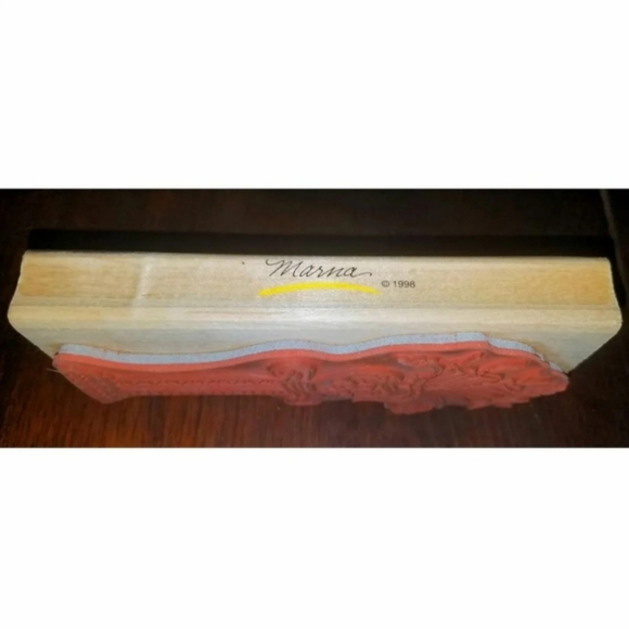 2 Rubber Stamps Flowers Column Curly Floral Heart - Picture 7 of 8